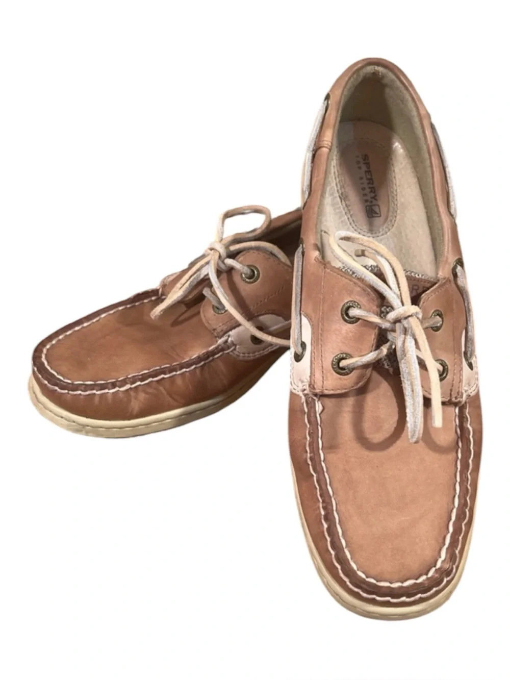 Sperry Top Sider Tan Leather Women’s Classic Boat Shoes‎ Size 9.5